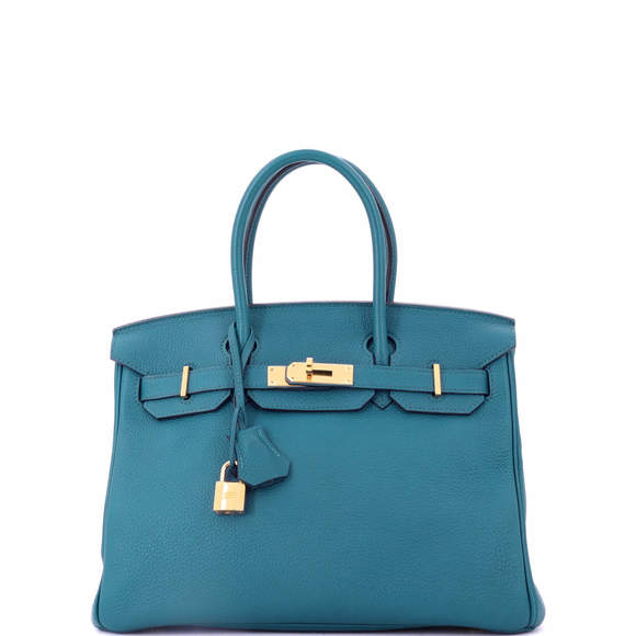 Hermes Birkin 30 Blue Togo with Gold Hardware - Picture 1 of 8